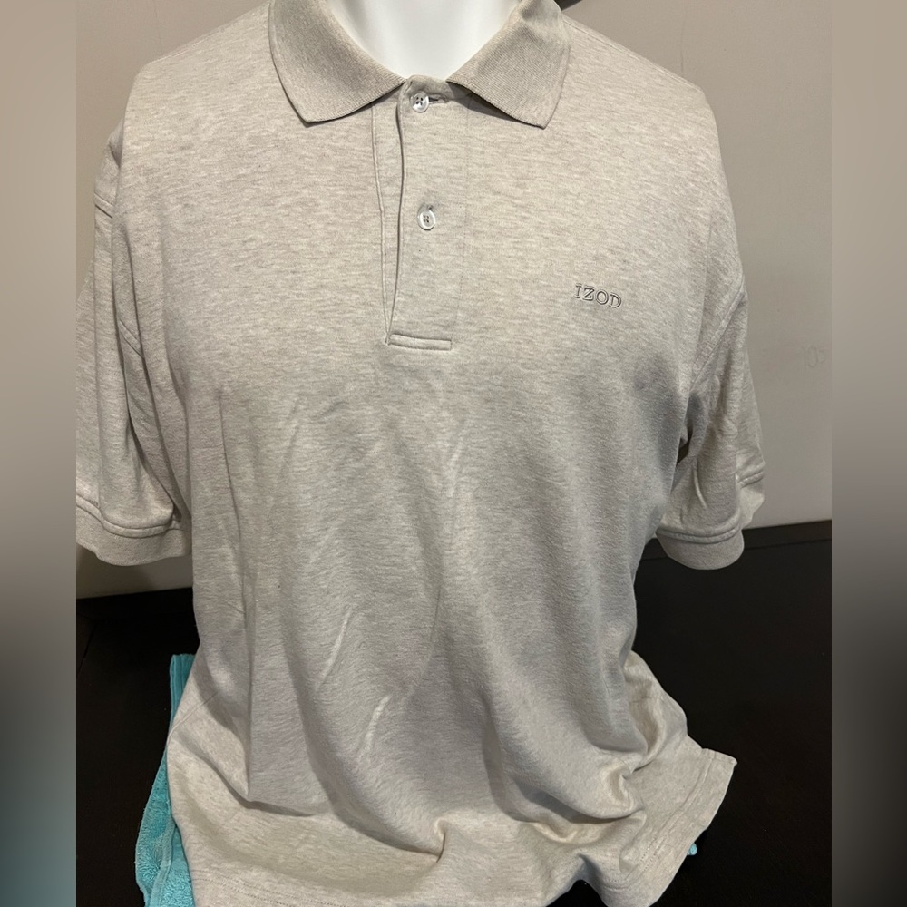 Mens IZOD polo. Cream colored